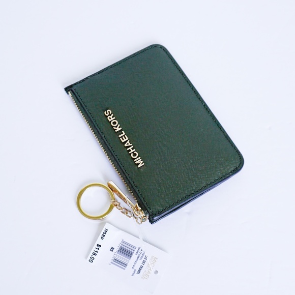 Michael Kors Jet Set CoinPouch Wallet Green Duffle - Picture 4 of 8